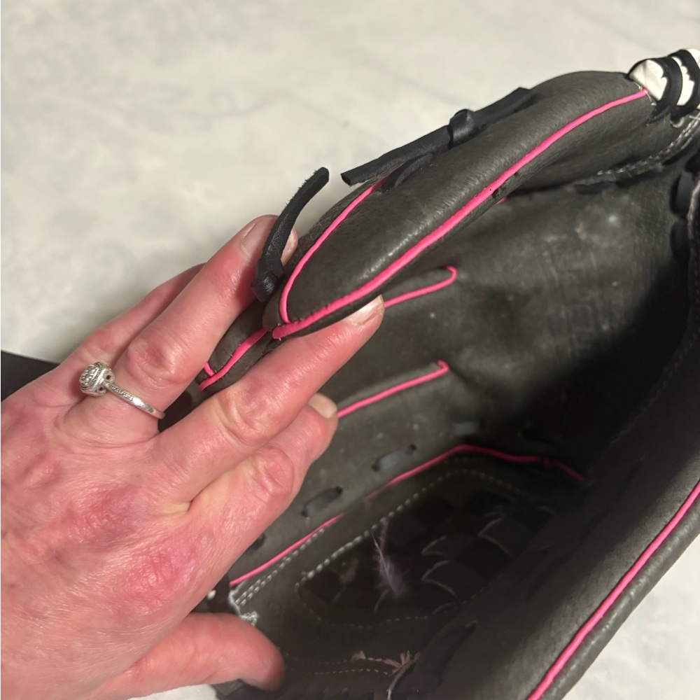 Rawlings Storm Softball Glove with Pink Trim - Picture 8 of 14